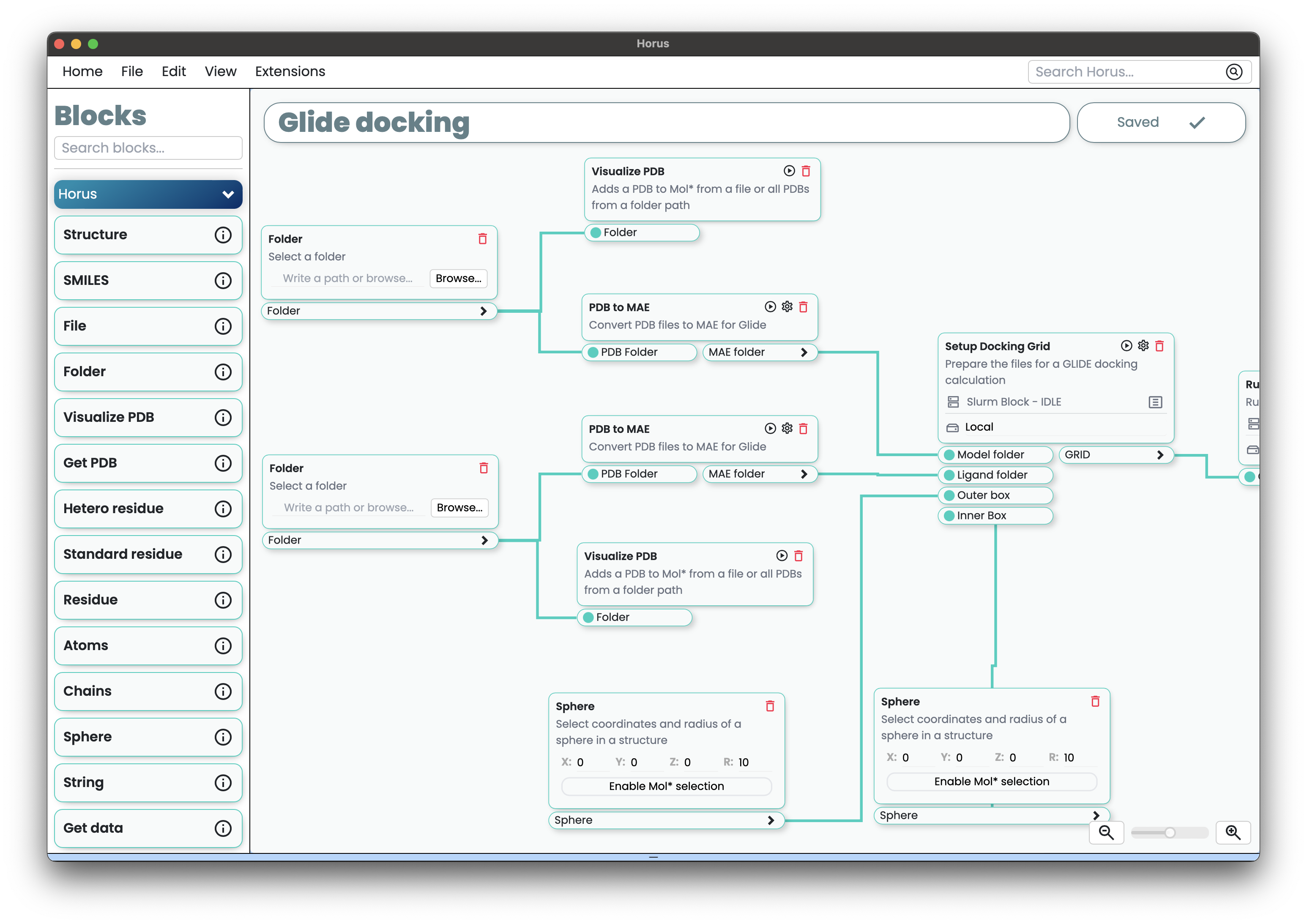 Docking flow example